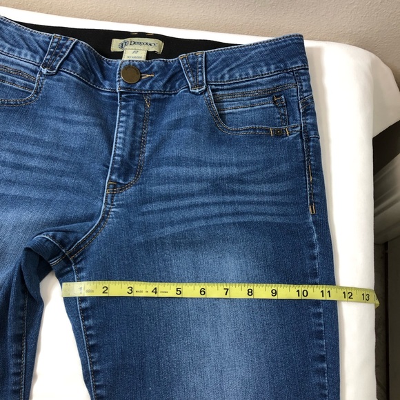 Democracy Stretchy Ab Technology Mid Rise Waistband Slimming Panel Blue Jeans 12 - Picture 12 of 16